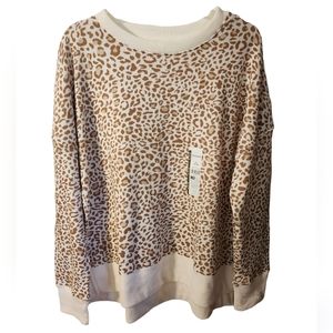 Lightweight Animal Print Sweater Size XXL